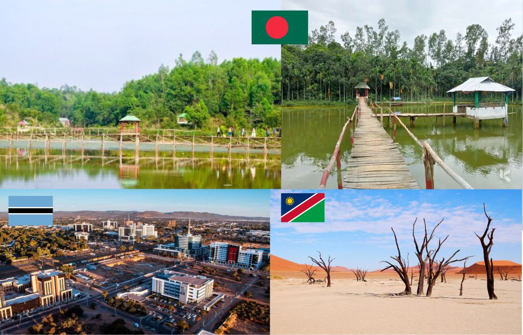 হবিগঞ্জ, নামিবিয়া ও বতসোয়ানা
