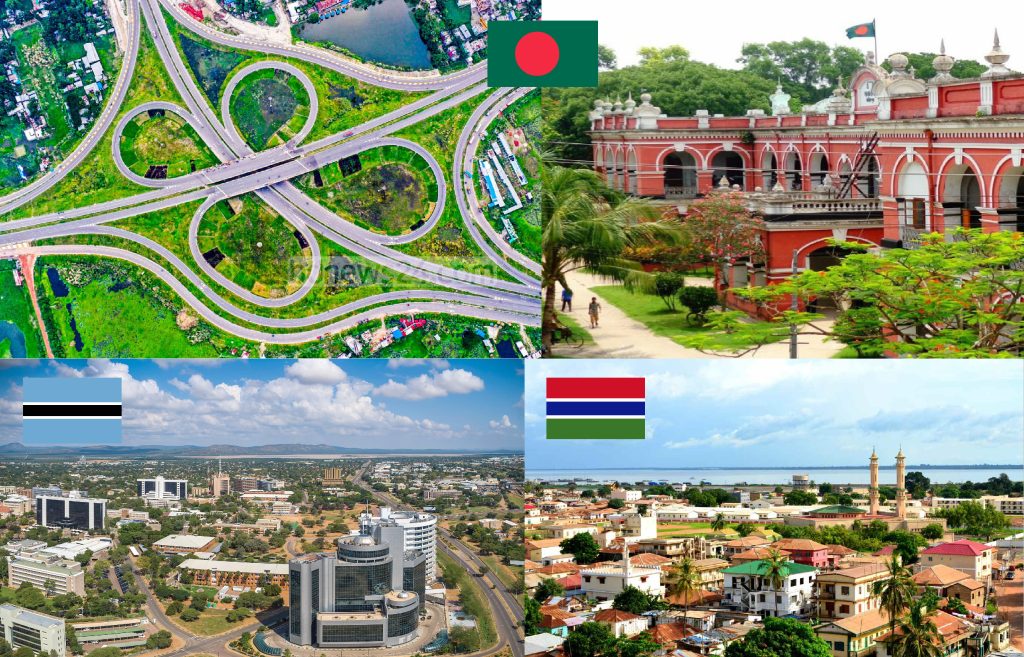 গাম্বিয়া, বতসোয়ানা ও ফরিদপুর জেলা