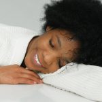 Sleep, African, girl, Smile, hair
